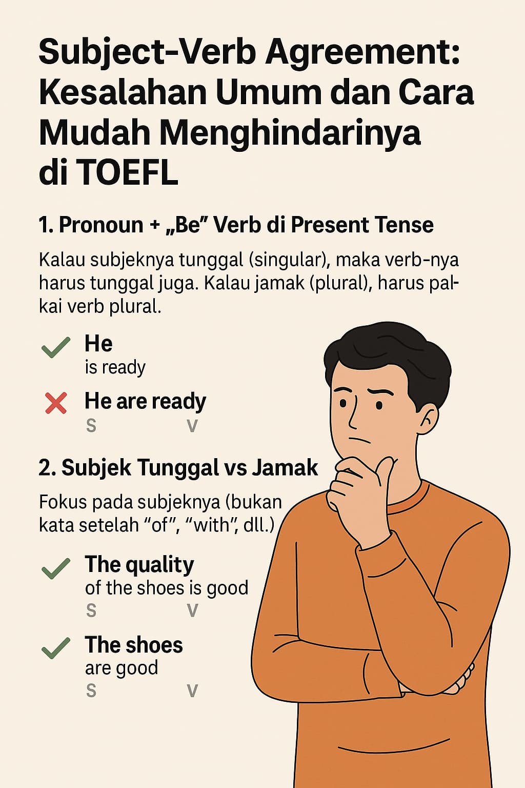 Subject-Verb Agreement: Kesalahan Umum dan Cara Mudah Menghindarinya di TOEFL